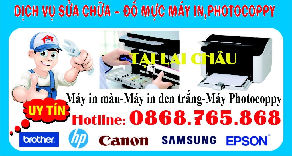 Dịch vụ sửa chữa đổ mực máy in tại Lai Châu